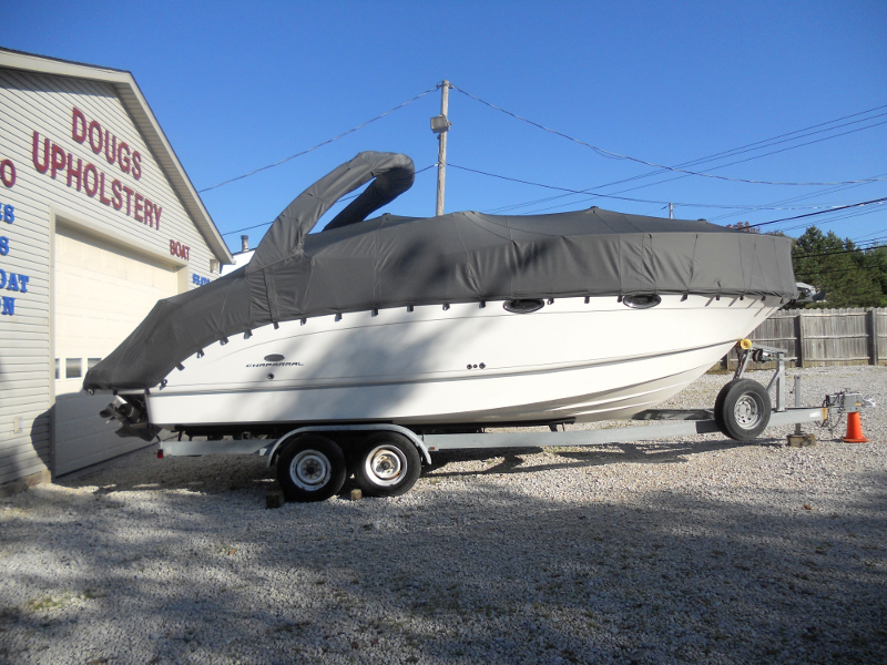 Custom-fitted boat cover